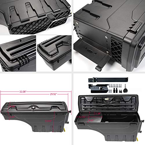 PIT66 Lockable Truck Bed Storage Toolbox, Compatible With 20022018