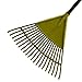 Garden Leaf Rake Tool Lawns a Yards Long Handle Sweep Fall Leaves No Bending Easy Grip Handle - Green