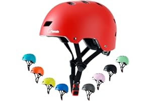 APUSALE Bike Skateboard Helmet, Adjustable and Multi-Sport for Skate Scooter, 3 Sizes for Adult Youth Kids Toddler