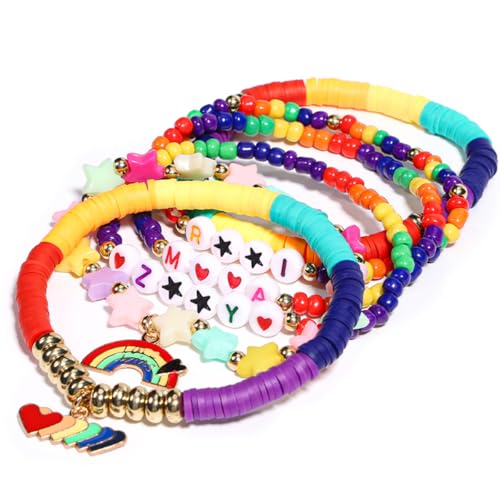 AICase for Kpop Demon Merch Costume Inspired Bracelets 6 Pcs Stackable Stretch Friendship Beaded Bracelets for k pop Outfit Cosplay Merchandise Jewelry Gifts for Fans Women Men_2