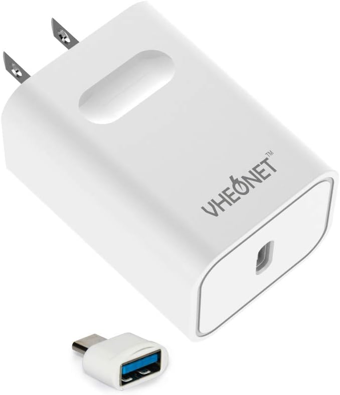 USB C Charger VHEONETE Type C Wall Charger 18W Mini PD Fast Charger Foldable Plug Power Adapter Compatible with iPhone 12/12 Mini/12 Pro/12 Pro Max iPad AirPods Pro iPad Samsung Google Charger Block