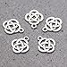 JETEHO 100 Pieces Reversible Celtic Shield Knot Charms Findings Jewelry Pendants Necklaces Making 15 X 18mm