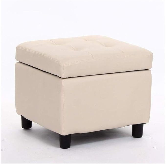 Amazon.de: JFFFFWI Kapitonierter Aufbewahrungshocker aus Leder mit