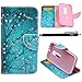 Motorola Moto G (3rd Generation) Case Wallet, iYCK Premium PU Leather Flip Folio Carrying Magnetic Closure Protective Shell Wallet Case Cover for Moto G3 with Kickstand Stand - Plum Blossom