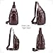 CHARMINER Sling Bag, Leather Chest Bag Crossbody Shoulder Business Backpack Outdoor