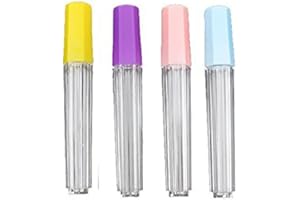 MOLLENSIUER 12Pcs Clear Plastic Felting Sewing Needles Container Pin Needle Storage Tubes Bottle Holder Storage Case