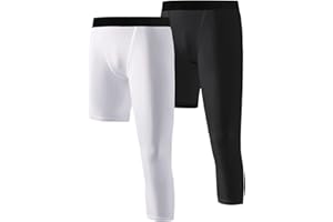 Valcatch Boy's One Leg Compression Tights Leggings for Basketball Running Youth Kids Athletic Pants Sports Base Layer 6-14Y