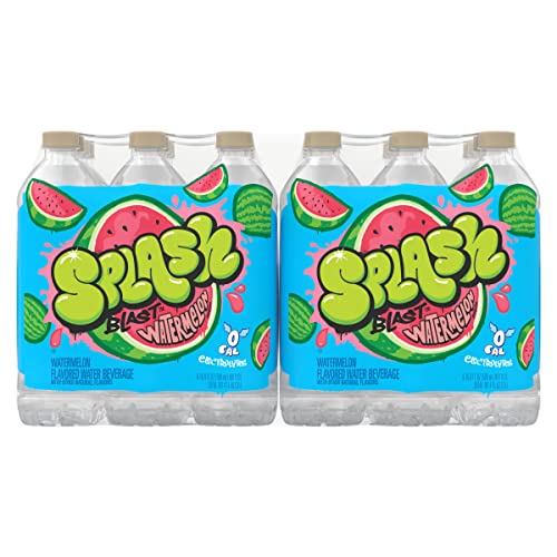 Splash Blast, Watermelon Flavored Water, Zero Sugar, with Electrolytes