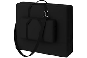 ROYAL MASSAGE Universal Massage Table Carrying Case with Large Front Pocket – 36" x 32" x 8.5" – Fits Most Portable Tables – Heavy-Duty Shoulder Strap & Handles – Front Pouch Holds Bolster, Oils, Tools (28")