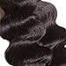 Longqi Brazilian Hair Body Wave 3 Bundles Real Human Hair Extensions 95-100g/pc (8inch 10inch 12inch, Natural Color)