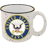 Eagle Emblems US Navy Cup Stone-Speckled 14 Oz Coffee Cup