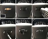 2013-2016 Chevrolet Malibu - Steering Wheel Bowtie Overlay Decal (Color: 3D Carbon Fiber)