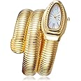 DGCZYXGL Snake Shape Bangle Watches - Unique Design Snake Shaped Dress Watch for Women