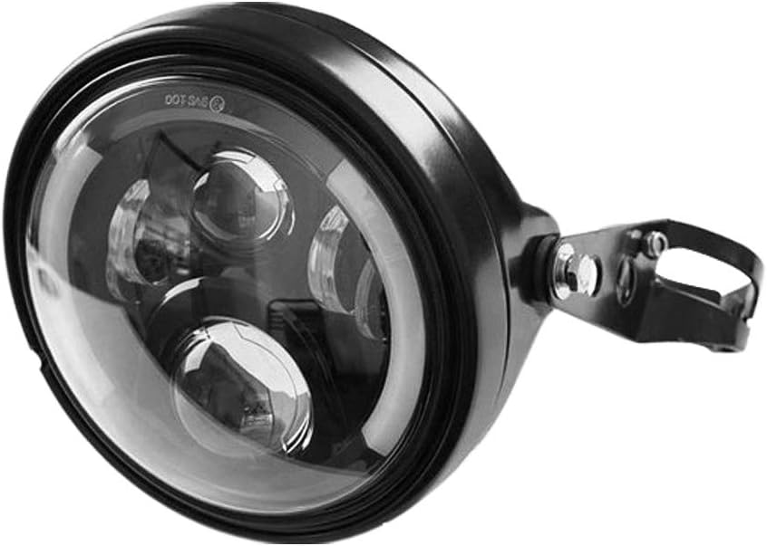 Gorgeri 7Inch Refit Round Motorcycle H4 Headlight Headlamp with Lamp Housing and Headlight Brackets for FXST models with 7" LED Headlight Sportster (Lamp housing + bracket + lamp)