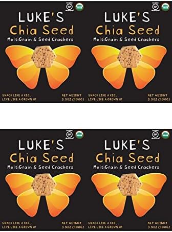 (4 PACK) - Lukes Chia Seed Multigrain &amp; Seed Crackers| 100 g |4 PACK - SUPER SAVER - SAVE MONEY