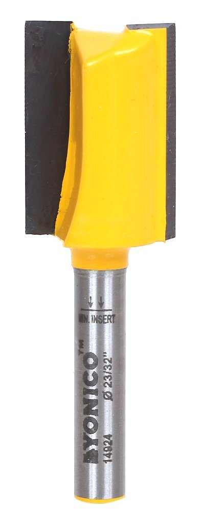 Yonico 14924q 23/32-Inch Undersized Plywood Straight Dado Router Bit 1/4-Inch Shank