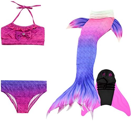 Xyfushi Girl's Swimsuit Sea-Maid Swimmable Mermaid Tail Bikini Shorts Monofin
