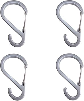 Amazon Co Jp ４個セット S字フック 落ちない フック 収納 S字カラビナ ストッパー付き Sフック カラビナ 多用途 キーホルダー アルミ 便利グッズ 大 ６９３ L Diy 工具 ガーデン