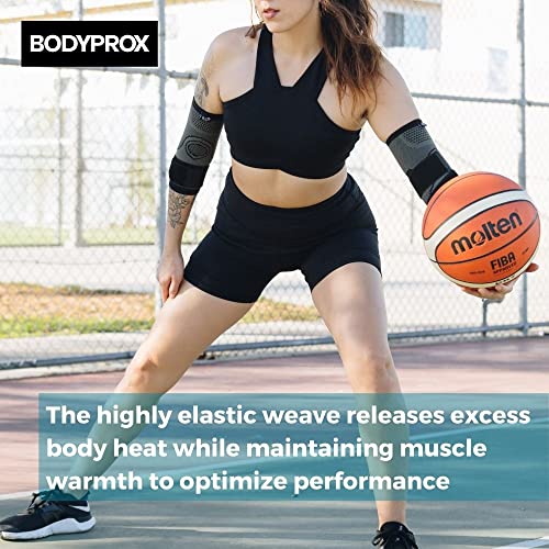 Bodyprox Elbow Brace with Strap for Tendonitis 2 Pack, Tennis Elbow