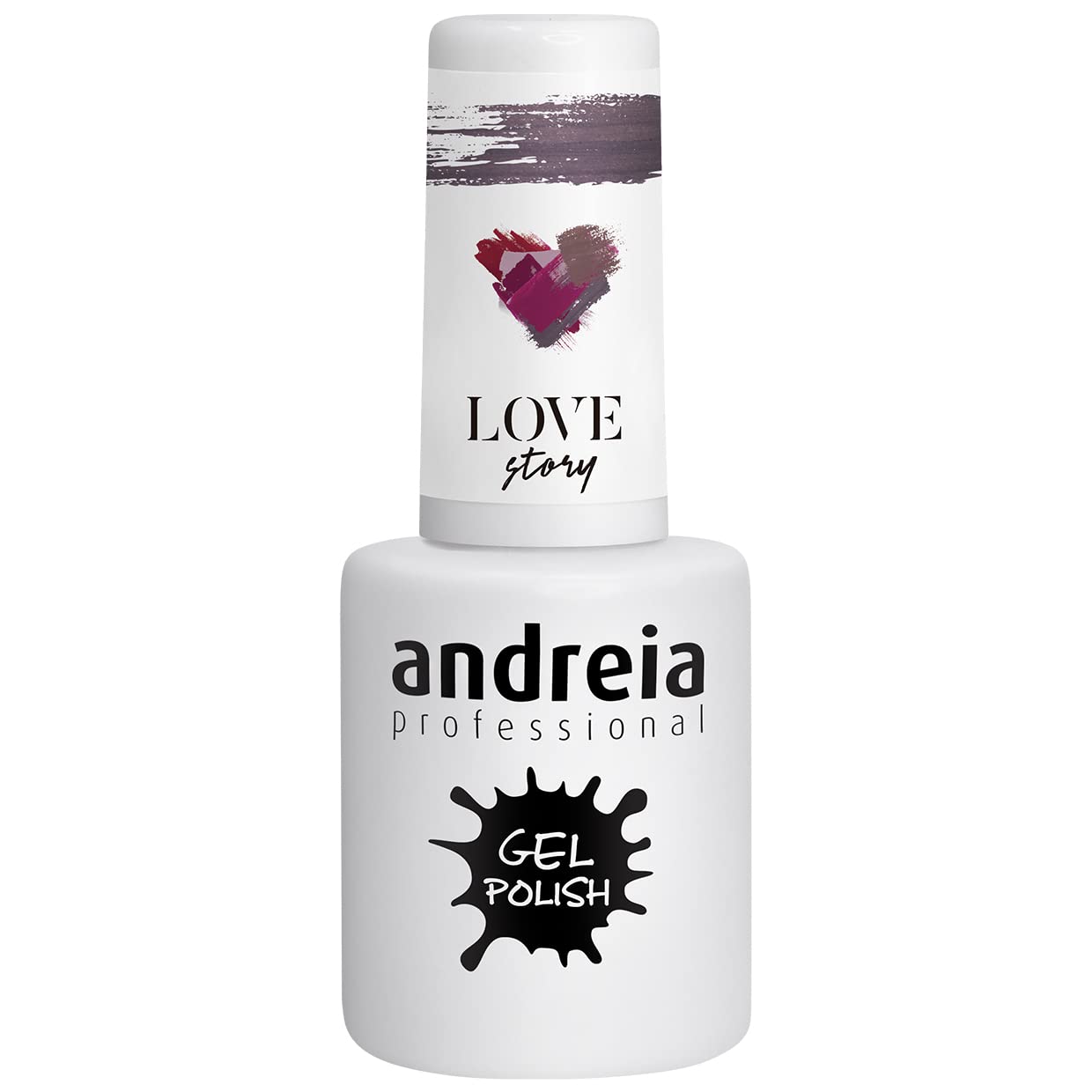 Andreia Semi-Permanent Nail Gel Polish for UV/LED Lamp - Intense Shine and 4 weeks Lasting French Manicure Nail Gel Varnish - Colour 307 Purple - Shades of Grey - 10.5 ml