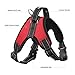 Pawaboo Dog Vest Harness Pet Harness, Adjustable Duarable Heavy Duty Fabric Soft Padded Reflective Dog Vest Harness with Handle on Top for Pet Dog Training Walking, Medium Size, Red