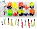 Jasmine 35 Pieces 2.17 Inch Soft Fishing Lures Octopus Squid Skirt Lure Baits
