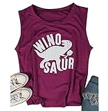 Huiyuzhi Womens Wino Saur Tank Top Funny Drinking Shirt Tank Tops