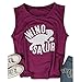 Huiyuzhi Womens Wino Saur Tank Top Funny Drinking Shirt Tank Tops