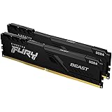 Kingston FURY Beast 64GB (2x32GB) 3200MHz DDR4 CL16 Desktop Memory Kit of 2 KF432C16BBK2/64