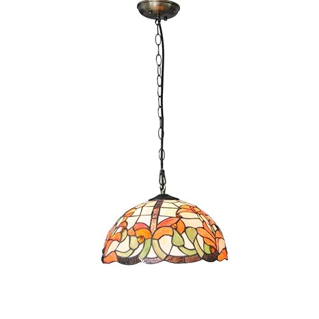 Tiffany Style Chandelier Stained Glass Shade Led Ceiling Light
