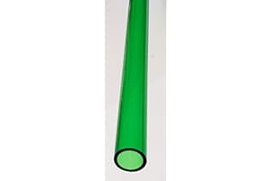 BEST ACRYLICS 1 Pc 1" Diameter x Nominal 36" (35 7/8") Long Clear Green Translucent Acrylic Plexiglass Tube - 1" OD x 3/4" ID x 36"