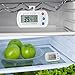 Refrigerator Thermometer, Precision Digital Waterproof Freezer Room Fridge Thermometer,Max/Min Recorder Function with Large Clear LCD Display,Perfect for Home Kitchen Restaurant Bars Cafes (1, white)