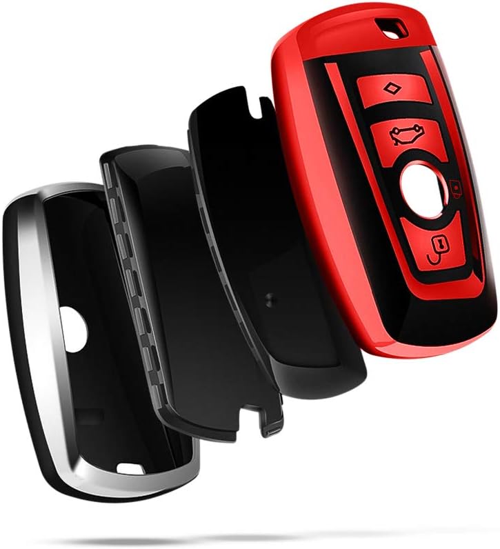 QBUC Car Key Full Cover for BMW, Soft TPU Anti-dust Protection Case Shell for Keyless Remote Control Smart Car Key - Image 3