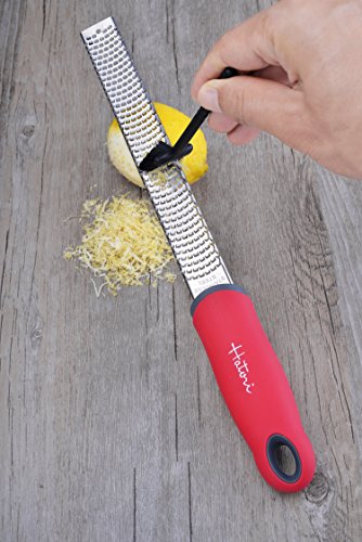 Haturi Stainless Steel Zester, Cheese Zester, Lemon Zester Grater, Kitchen Tool for Ginger, Citrus, Nutmeg, Potato, Vegetable & Fruit