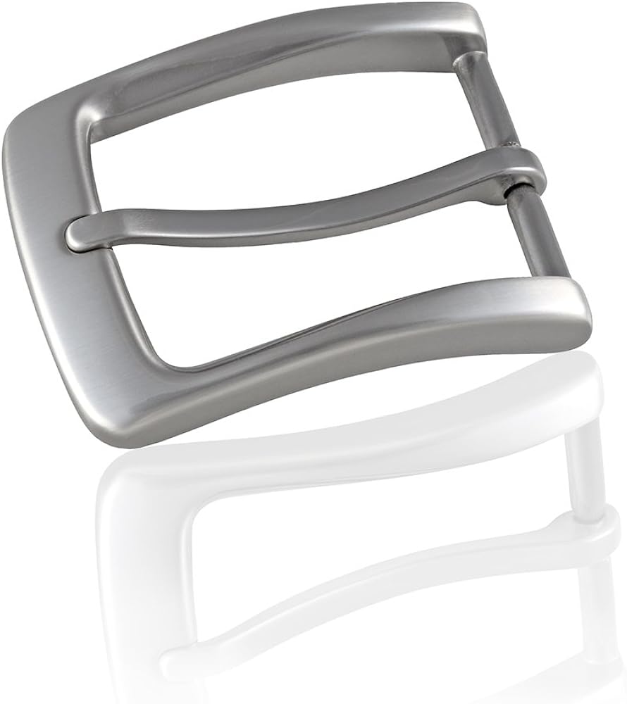 Gürtelschnalle Buckle 35mm Metall Silber Anthrazit - Buckle Maxime - Dornschliesse Für Gürtel Mit 3,5cm Breite - Silberfarben Anthrazit