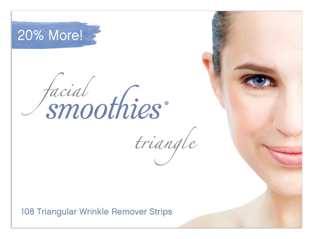 Facial Smoothies TRIANGLE Wrinkle Remover Strips, 108 Triangular Anti-Wrinkle Patches