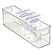 mDesign Kid's/Children's Kitchen Organizer Bin with Handles for Refrigerator Cabinet or Pantry Storage - Holds Breast Milk, Formula, Food Pouches, Bottles - BPA Free, Food Safe, 16