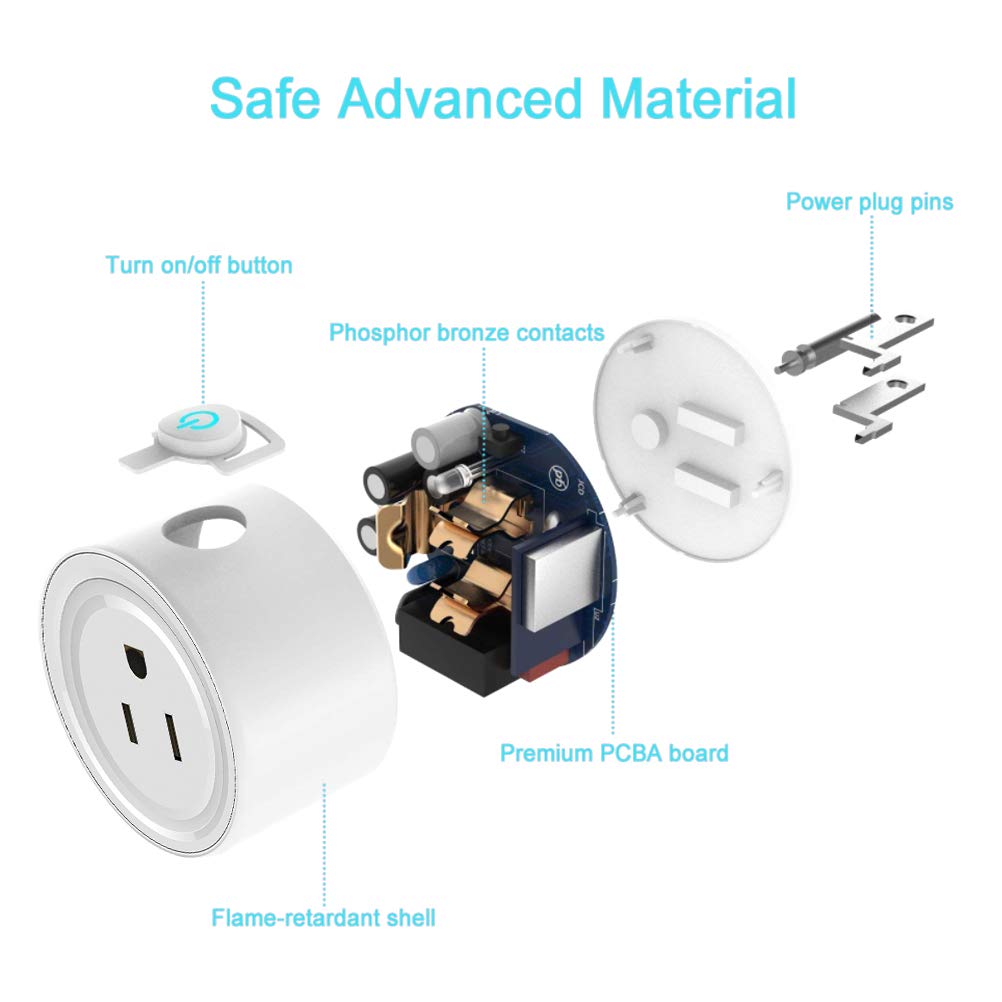 Smart Plug 3 Packs,Mini Wifi Outlet Compatible with Amazon Alexa and Google Assistant,Socket with Timer Function,No Hub Required, Remote Control Your Devices from Anywhere, ETL Certified