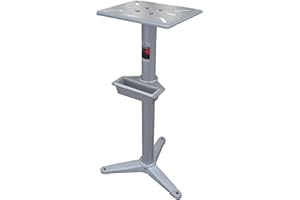 AFF Bench Grinder/Vise Stand - 32" Fixed Height - Predrilled Mounting Slots - Coolant Tray