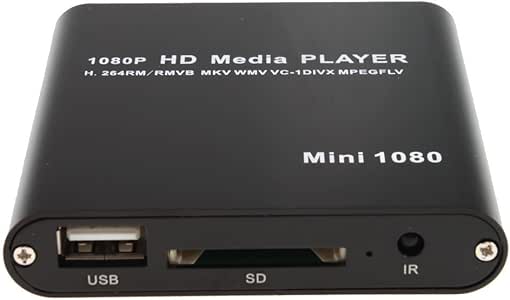 Mini 1080P HD Media Player H.264 RM/RMVB MKV WMV VC-1DIVX MPEG FLV ...