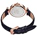 Burgi Diamond Accented Flower Dial Watch - 4 Diamond Hour Markers On Genuine Leather Strap - BUR128