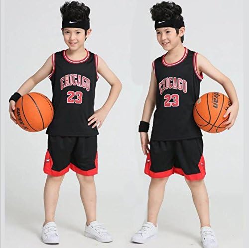 Youth Chicago Bulls Suit #23 Michael Jordan Kids Basketball Jersey and Shorts, Best Christmas Gift for Kids