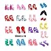 CHAFIN 83pcs - 10 Pack Clothes Party Gown Outfits for Barbie Dolls+ 73pcs Dolls Accessories Hanger Tableware Scooter