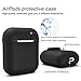 AirPods Case, Netspower AirPods Accessories with Silicone Airpods Protective Cover, 2 Pairs of Secure Ear Hooks, 2 Anti-lost Straps and 1 Headset Receiving Box Exquisite and Durable (Black)