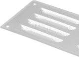 EUROPLAST 260x105mm White Metal Air Vent Grille Cover with Insect Mesh view 5