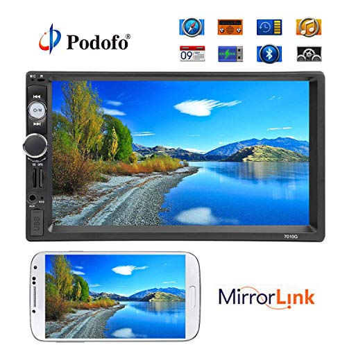 Podofo Car Stereo Bluetooth Audio Double Din Car Radio 7