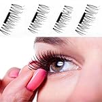 Adealink 1 Pair/4pcs 3D Magnetic False Eyelashes Natural Soft Makeup Accessories