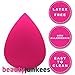 Beauty Junkees Foundation Makeup Sponge Blender - Soft Pink Egg Blending Sponges, Make Up Applicator for Liquid Cream Powder Concealer Contour, Cosmetic Blenders, Stippling Wet Dry, Premium Latex Free