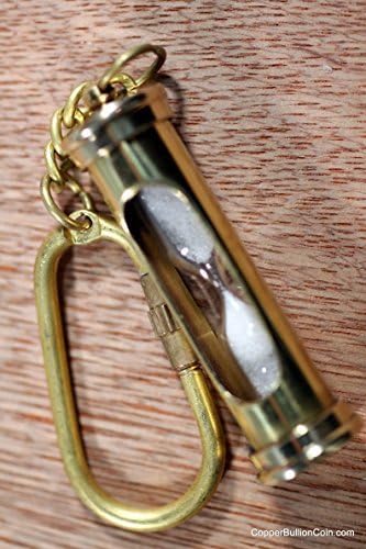 Brass Sand Timer for Keychain or Necklace