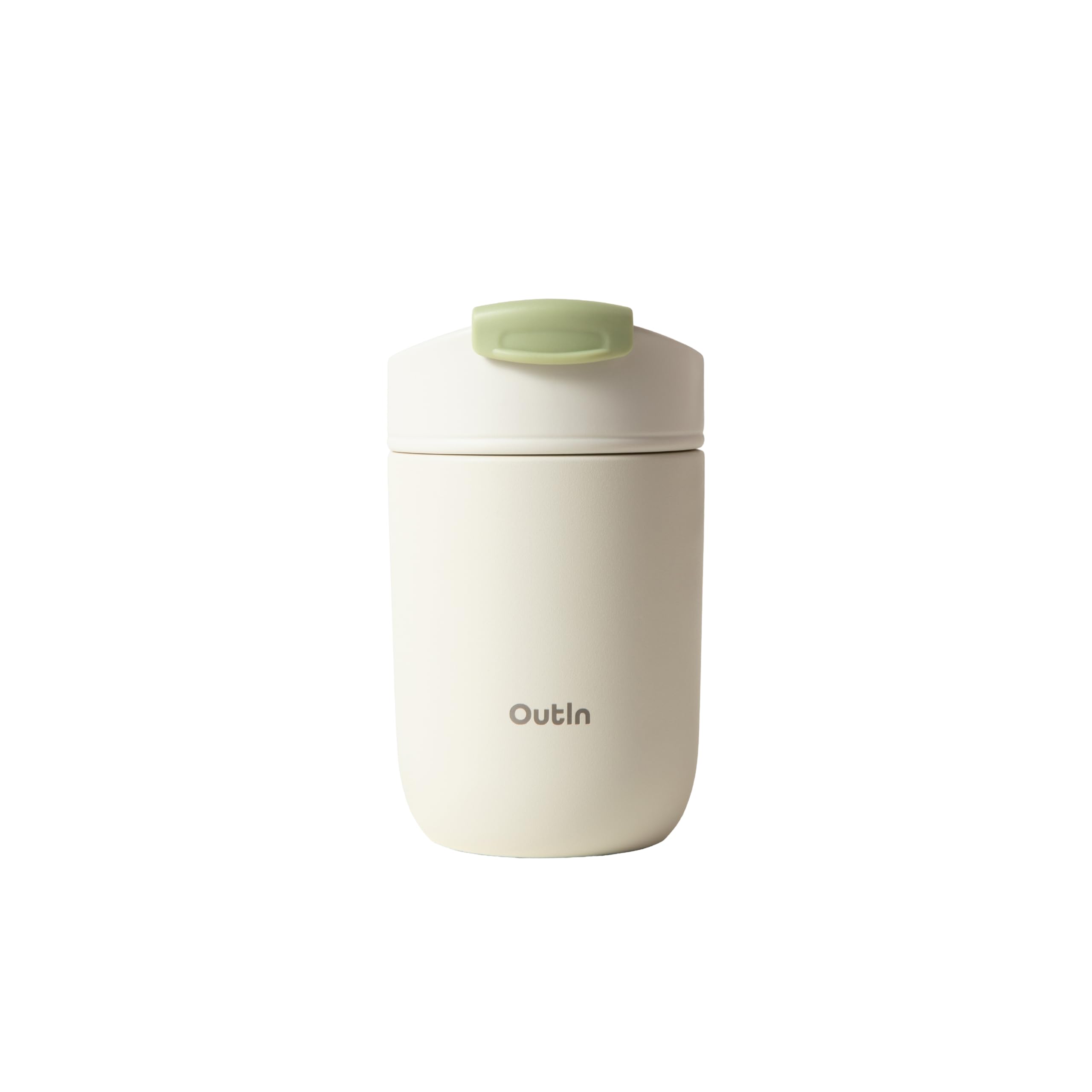 OutIn Thermobecher Kaffee to go 350ml - 100% Auslaufsicherer Kaffeebecher mit Klappdeckel - Hochwertiger 316 Edelstahl Isolierbecher - Hält 6h Warm & 12h Kalt - Reisebecher für Auto, Büro & Camping